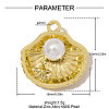 Zinc Alloy & ABS Plastic Imitation Pearl Charms AL-OY001-21G-2