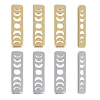 8Pcs 2 Colors Brass Moon Phase Bar Pendants KK-DC0004-23-1