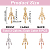 DICOSMETIC 18Pcs 3 Colors Rack Plating Alloy European Dangle Charms FIND-DC0001-25-2