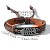 Imitation Leather Braided Bead Bracelets PW-WGD1435-02-2