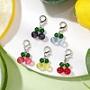 Glass Cherry Pendant Decoration HJEW-JM02593-2