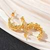 Brass Micro Pave Cubic Zirconia Stud Earrings for Women KK-CBA760A-08G-3