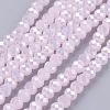 Electroplate Glass Bead Strands GLAA-F001-3x2mm-34L-1