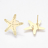 Brass Stud Earring Findings X-KK-S350-054A-G-2