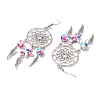 5Pairs 5 Colors Alloy & Synthetic Turquoise Chandelier Earrings EJEW-JE06339-02-5
