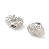 Brass Micro Pave Clear Cubic Zirconia Beads CU-CBAC675-09P-2