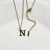 304 Stainless Steel Letter Pendant Necklaces NJEW-WH0027-26N-G-1