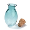 Oval Glass Cork Bottles Ornament X1-AJEW-O032-03G-3