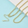 3MM Brass Curb Chain Necklaces NJEW-P339-03G-2