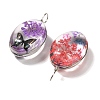 Transparent Glass Pendants GLAA-M048-07-2