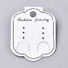 Plastic Jewelry Display Cards DIY-K032-09-1