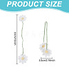 DELORIGIN 2Pcs Handmade Crochet Wool Yarn Lily of the Valley Car Hanging Decoration AJEW-DR0001-46-2