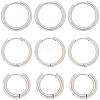 SUNNYCLUE 12 Pairs 3 Styles 202 & 304 Stainless Steel Huggie Hoop Earrings EJEW-SC0001-43-1