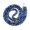 Electroplate Transparent Glass Beads Strands X-EGLA-N054-T4mm-A02-2