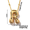 Simple and Stylish Brass Letter Pendant Satellite Chain Necklaces for Women Men GF2554-18-1