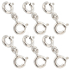 SUNNYCLUE 6Pcs Sterling Silver Double Spring Ring Clasps STER-SC0001-22P-1