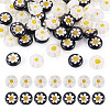 50Pcs 2 Colors Handmade Millefiori Lampwork Beads LAMP-TADJ0001-03A-1