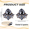 2 Pairs Rhinestone Teardrop Stud Earrings EJEW-LP0001-22A-2