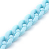 Handmade Opaque Acrylic Curb Chains AJEW-JB00662-07-3