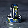 201 Stainless Steel Epoxy Resin World Map Pattern Finger Rings WG0539F-01-2