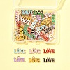 48Pcs 8 Colors Valentine's Day Theme Alloy Enamel Pendants ENAM-FS0002-51-6