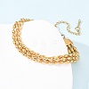 304 Stainless Steel Beads Multi-strand Bracelets BJEW-K287-01G-3