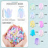 450Pcs 9 Colors Transparent Acrylic Beads Caps OACR-TA0003-07-4