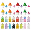 64Pcs 32 Style Resin Pendants RESI-SZ0002-63-1