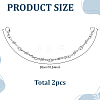 2Pcs Punk Alloy Barbed Wire Link Chain Bag Decorative Chains STAS-ME0003-43-2
