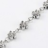 Handmade Tibetan Style Alloy Flower Beads Chains for Necklaces Bracelets Making AJEW-JB00081-03-1