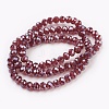 Electroplate Glass Beads Strands X-GLAA-K027-PL-A03-2