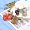 Natural Mixed Gemstone Pendants PALLOY-JF00914-3