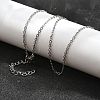 Non-Tarnish 304 Stainless Steel Cable Chain Necklace STAS-T040-PJ204-40-2