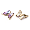 Brass Pave Faceted Glass Connector Charms FIND-Z020-03N-2