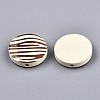Painted Natural Wood Beads WOOD-T021-50B-08-2