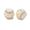 Bling Resin Rhinestone Flower Beads OACR-D310-01P-C-1