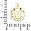 Religion Cross Brass Micro Pave Clear Cubic Zirconia Pendants CU-CBA83A6-03A-G02-3