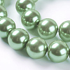 Eco-Friendly Dyed Glass Pearl Round Beads Strands HY-A002-14mm-RB008N-3