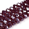 Electroplate Glass Beads Strands EGLA-A034-T8mm-A28-1
