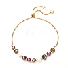 Natural Pearl Beads Adjustable Slider Bracelet for Girl Women Gift BJEW-JB06820-03-1