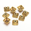 10mm Antique Golden Square Tibetan Style Bead Caps X-GLF0893Y-1