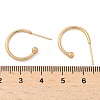 304 Stainless Steel C-shaped Hoop Circle Ball Stud Earrings X-STAS-K204-04G-7