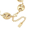 304 Stainless Steel Coffee Bean Link Chain Bracelets X-BJEW-D359-14B-G-8