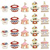 30Pcs 5 Styles Circus Theme Alloy Enamel Pendants ENAM-CJ0004-78-1