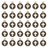 100Pcs Light Gold Plated Alloy Enamel Pendants ENAM-AR0001-75-1