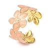 304 Stainless Steel Enamel Open Cuff Bangles for Women BJEW-K294-01G-2