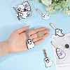 10Pcs 5 Styles Ghost Acrylic Shoe Charms HJEW-CA00021-3