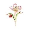 Lotus & Ladybug Enamel Pins JEWB-B035-03G-3