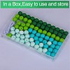 80Pcs 4 Style Round Silicone Focal Beads SIL-SZ0001-22C-4