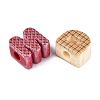 Printed Opaque Acrylic European Beads OACR-Q199-08-4